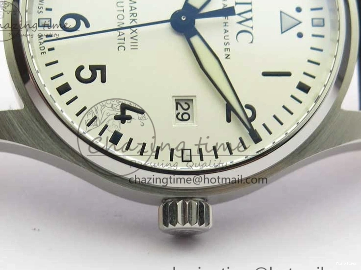 MIROTIME 0226 MARK XVIII IW327002 SS FKF 1:1 Best Edition White Dial On Black Leather Strap Affordable 7121